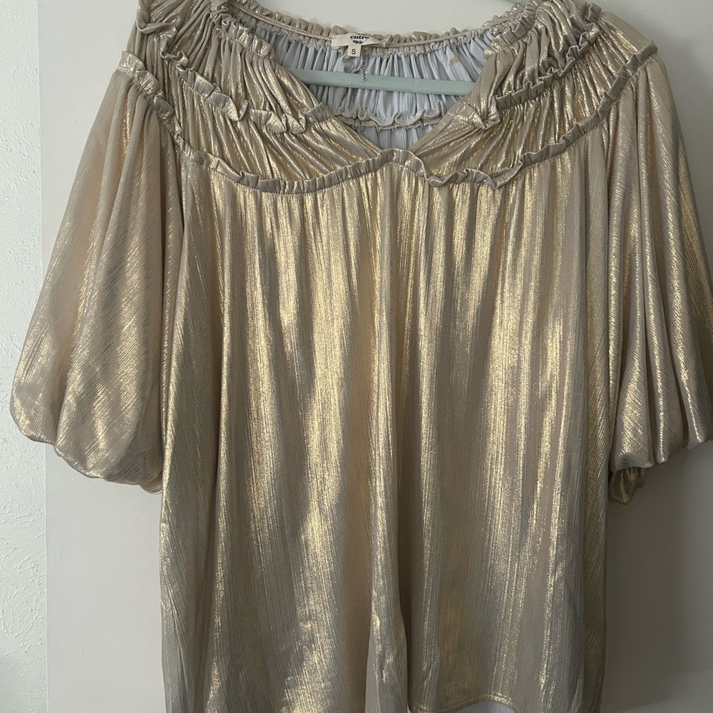 Entro Shimmering Gold Blouse